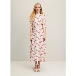 LK Bennett Delilah Bouquet Print Silk Jacquard Dress